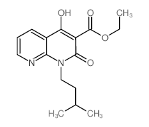 4-羟基-1-异戊基-2-氧代-1,2-二氢-1,8-萘啶-3-羧酸乙酯结构式