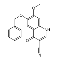 4-羟基-7-甲氧基-6-(苯基甲氧基)-3-喹啉甲腈结构式