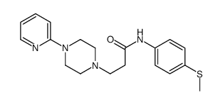 1-Piperazinepropanamide, N-(4-(methylthio)phenyl)-4-(2-pyridinyl)- Structure