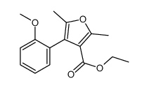 ethyl 4-(2-methoxyphenyl)-2,5-dimethylfuran-3-carboxylate结构式