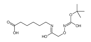 6-[[2-[(2-methylpropan-2-yl)oxycarbonylamino]oxyacetyl]amino]hexanoic acid Structure