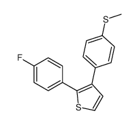 2-(4-fluorophenyl)-3-(4-methylsulfanylphenyl)thiophene Structure