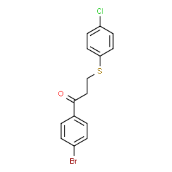 1-(4-BROMOPHENYL)-3-[(4-CHLOROPHENYL)SULFANYL]-1-PROPANONE Structure