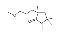2-(3-methoxypropyl)-2,4,4-trimethyl-5-methylidenecyclopentan-1-one结构式