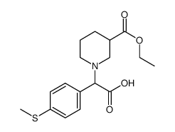 1-[羧基-(4-甲基磺酰基-苯基)-甲基]-哌啶-3-羧酸乙酯结构式