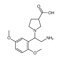 1-[2-氨基-1-(2,5-二甲氧基苯基)-乙基]-吡咯烷-3-羧酸结构式