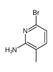 6-溴-3-甲基吡啶-2-胺结构式