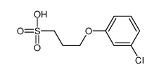 3-(3-chlorophenoxy)propane-1-sulfonic acid结构式