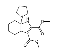 dimethyl 7a-(pyrrolidin-1-yl)-3a,4,5,6,7,7a-hexahydro-1H-indole-2,3-dicarboxylate Structure