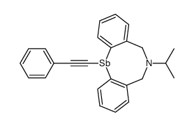 12-phenylethynyl-N-isopropyl-5,6,7,12-tetrahydrodibenz[c,f][1,5]azastibocine Structure
