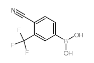 (4-氰基-3-(三氟甲基)苯基)硼酸结构式