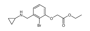 ethyl (2-bromo-3[(cyclopropylamino)methyl]phenoxy)acetate Structure