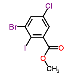 Methyl 3-bromo-5-chloro-2-iodobenzoate Structure