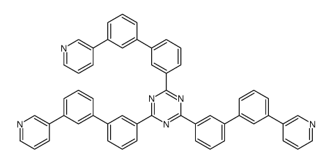 1,3,5-Triazine, 2,4,6-tris[3'-(3-pyridinyl)[1,1'-biphenyl]-3-yl] Structure