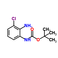 (2-氨基-3-氯苯基)氨基甲酸叔丁酯结构式