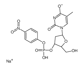THYMIDINE-3'-PHOSPHORIC ACID 4-NITROPHENYL ESTER SODIUM SALT结构式