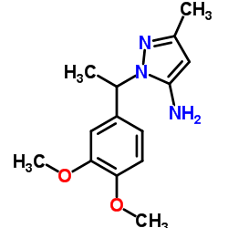 1-[1-(3,4-Dimethoxyphenyl)ethyl]-3-methyl-1H-pyrazol-5-amine Structure