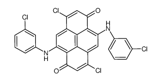 3,8-dichloro-5,10-bis[(3-chlorophenyl)amino]pyrene-1,6-dione结构式