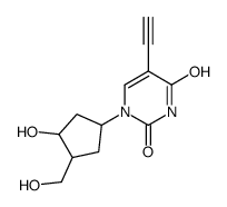 5-ethynyl-1-[3-hydroxy-4-(hydroxymethyl)cyclopentyl]pyrimidine-2,4-dione Structure