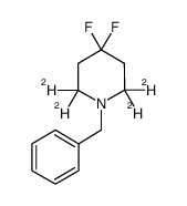 1-benzyl-4,4-difluoro-2,2,6,6-tetradeuteropiperidine结构式