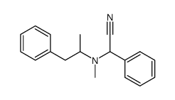 α-Phenyl-α-<(β-phenyl-isopropyl)-methyl-amino>-acetonitril结构式