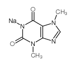 3,7-dihydro-3,7-dimethyl-1H-purine-2,6-dione, sodium salt structure