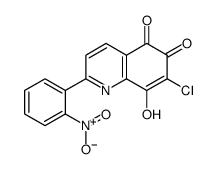 7-chloro-8-hydroxy-2-(2-nitrophenyl)quinoline-5,6-dione Structure