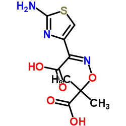 (Z)-2-(2-氨基噻唑-4-基)-2-(1-羧基-1-甲基)乙氧亚氨基乙酸结构式
