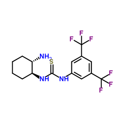 N-[(1S,2S)-2-氨基环己基]-N'-[3,5-双(三氟甲基)苯基]硫脲结构式
