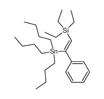 1-phenyl-1-(tributylstannyl)-2-(triethylsilyl)ethene Structure