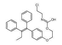 N-(2-chloroethyl)-2-(4-(1,2-diphenylbutenyl)phenoxy)ethyl carbamate结构式