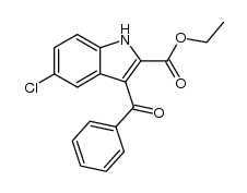 ethyl 3-benzoyl-5-chloro-1H-indole-2-carboxylate结构式