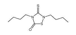 2,4-dibutyl-1,2,4-thiadiazolidine-3-thione-5-one结构式