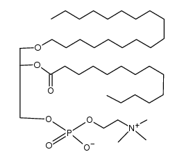rac-2-myristoyl-1-octadecyl-3-phosphocholine Structure
