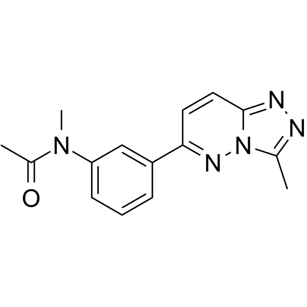 N-甲基-n-(3-(3-甲基-[1,2,4]噻唑并[4,3-b]吡嗪-6-基)苯基)乙酰胺结构式