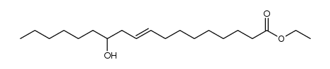 12-hydroxy-octadec-9-enoic acid ethyl ester Structure