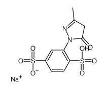 disodium,2-(3-methyl-5-oxo-4H-pyrazol-1-yl)benzene-1,4-disulfonate Structure