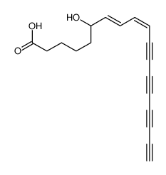 6-hydroxyoctadeca-7,9-dien-11,13,15,17-tetraynoic acid Structure