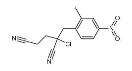 1-(2-Methyl-4-nitrophenyl)-2-chloro-2,4-dicyanobutane Structure