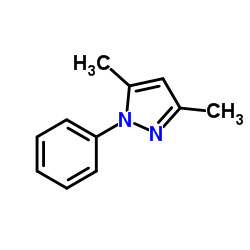 3,5-二甲基-1-苯基-1H-吡唑结构式