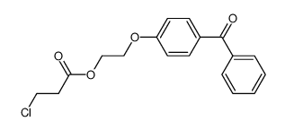 3-chloro-propionic acid 2-(4-benzoylphenoxy)ethyl ester结构式