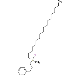 Chloro(methyl)octadecyl(3-phenylpropyl)silane Structure