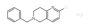 2-氯-5,6,7,8-四氢-6-(苯基甲基)-1,6-萘啶盐酸盐结构式