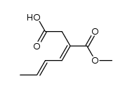 3-methoxycarbonylhepta-3,5-dienoic acid结构式