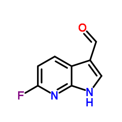 6-氟-7-氮杂-吲哚-3-甲醛结构式