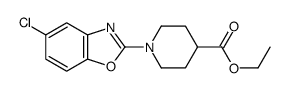 1-(5-氯苯并d噁唑-2-基)哌啶-4-羧酸乙酯结构式