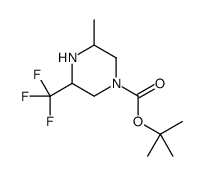 tert-butyl 3-methyl-5-(trifluoromethyl)piperazine-1-carboxylate Structure