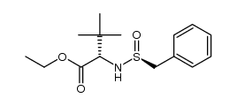 (S)-ethyl 3,3-dimethyl-2-[(S)-phenylmethanesulfinamido]butanoate结构式
