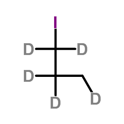 1-Iodo(1,1,2,2,3-2H5)propane结构式