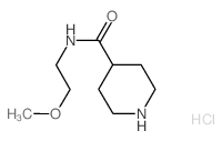 N-(2-methoxyethyl)piperidine-4-carboxamide,hydrochloride Structure